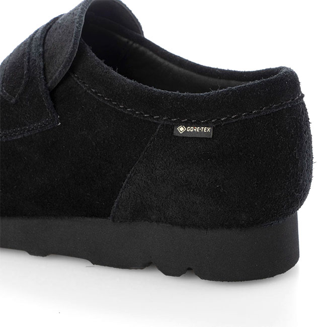 靴 Clarks WallaLoafer GORE-TEX Black Suede Clarks-Originals-Wallabee-Gore