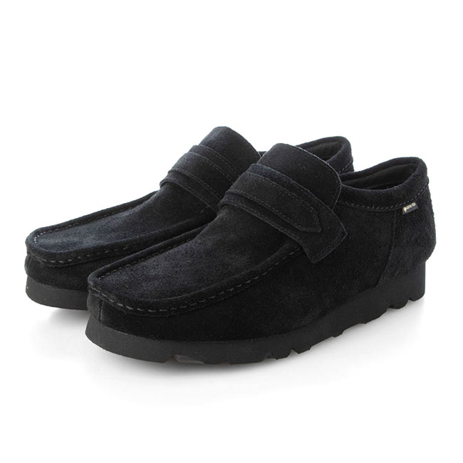 Clarks Men Wallaloafer Gore Tex Black Suede - SEEK
